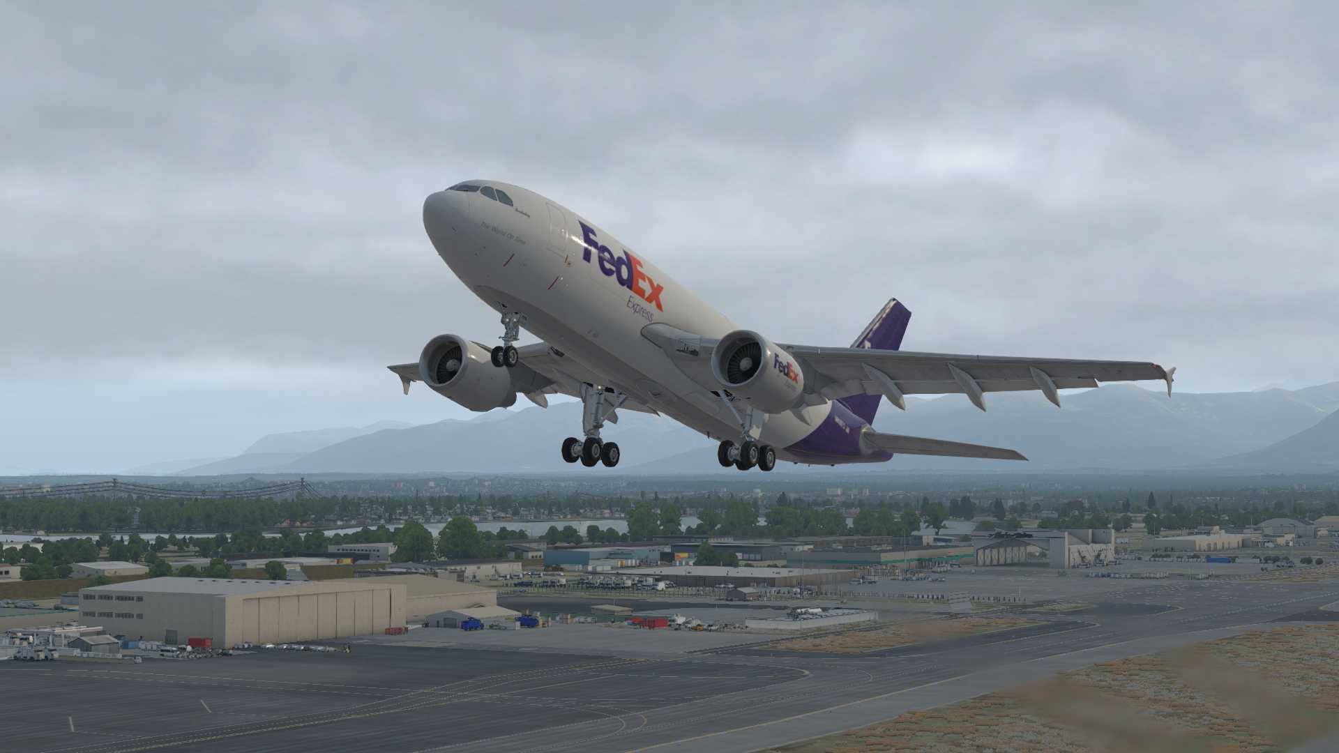 FedEx A310F，安克雷奇离场-1182 