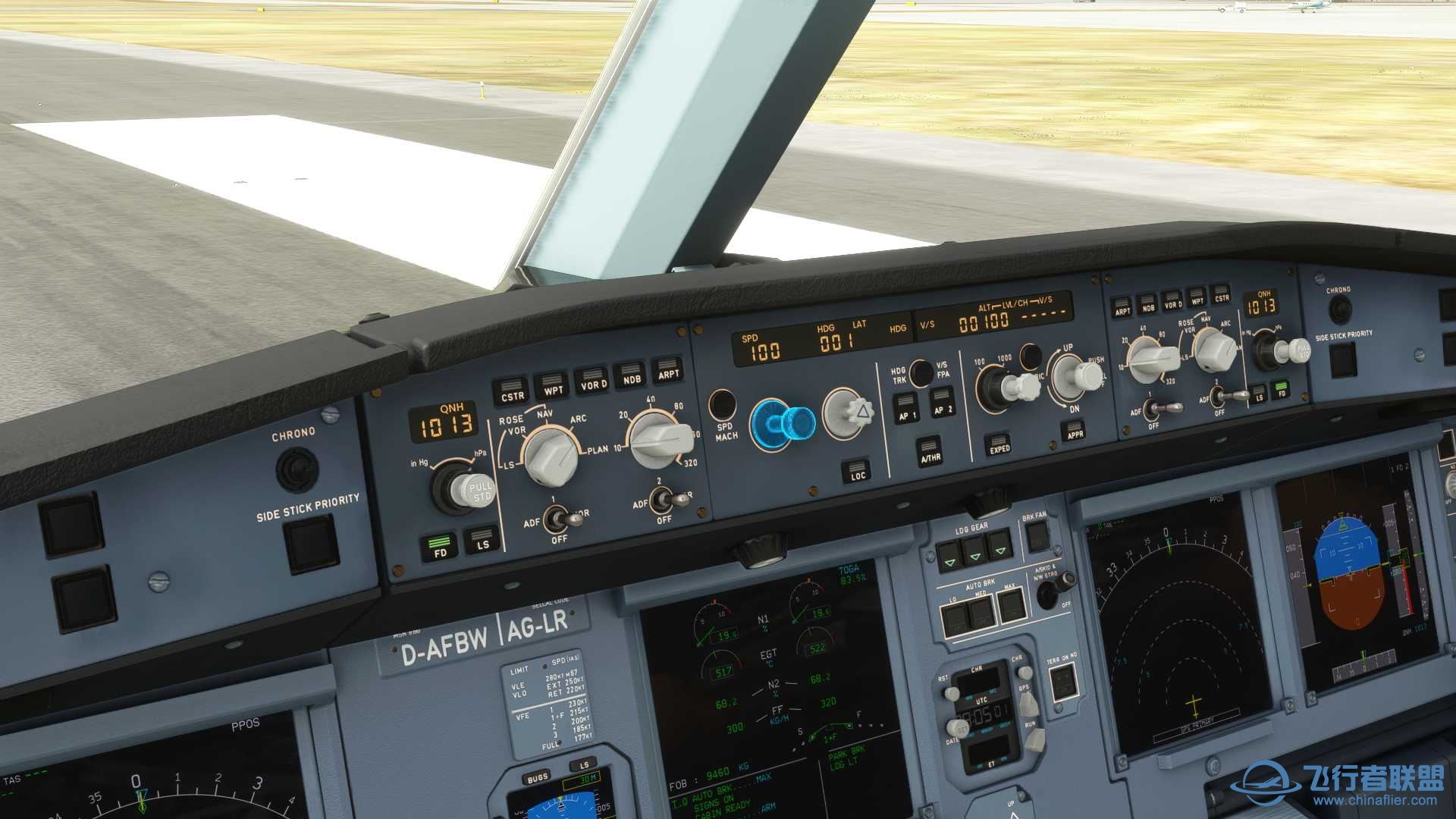 FBW A32NX FCU旋钮无法按入拔出-7486 