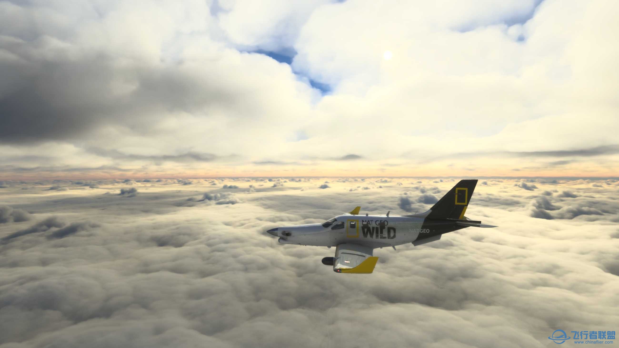 驾驶飞行，应该是每个男人的梦想，云上的美景-1088 