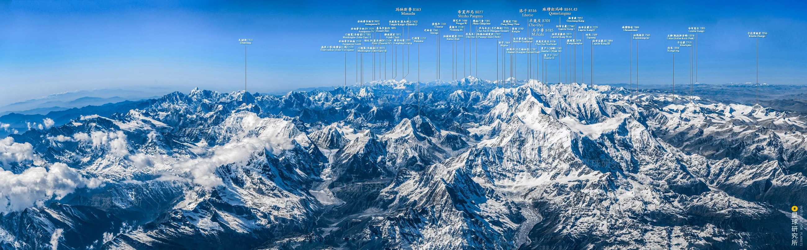 连载203格重康峰、卓奥友峰-航拍喜马拉雅-1322 