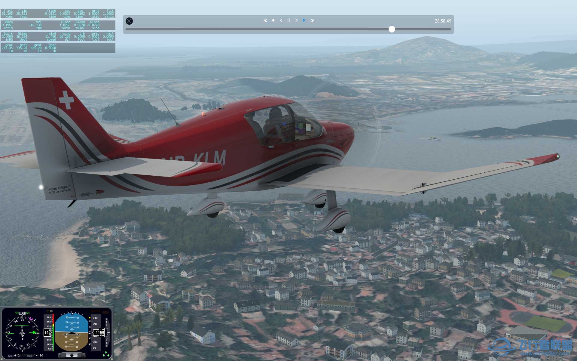 X-Plane 11机模介绍—— 法国DR401 - 155 CDI-9478 