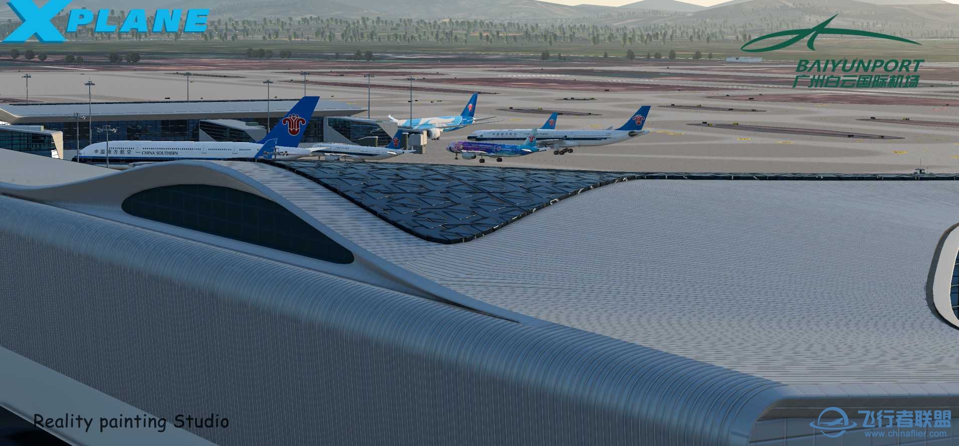 【X-Plane】ZGGG广州白云国际机场 付费项目早期预览-4313 