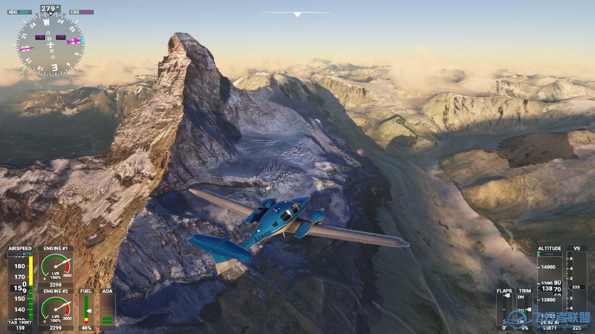 微软模拟飞行云端旅行-马特洪峰-7045 