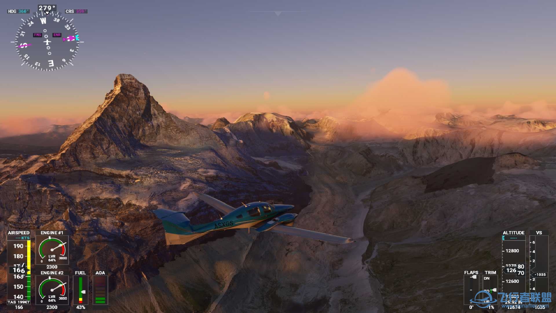 微软模拟飞行云端旅行-马特洪峰-6370 