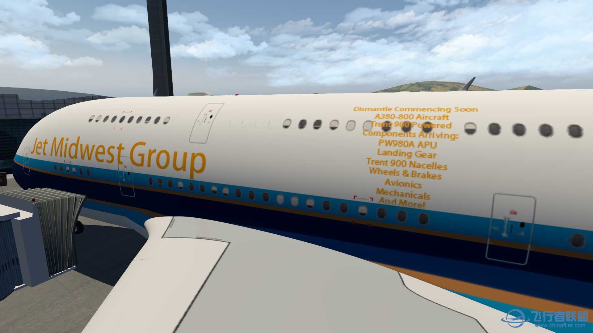 【首发自制】peterhagerA380南航退役A380jet midwest group涂装-7520 