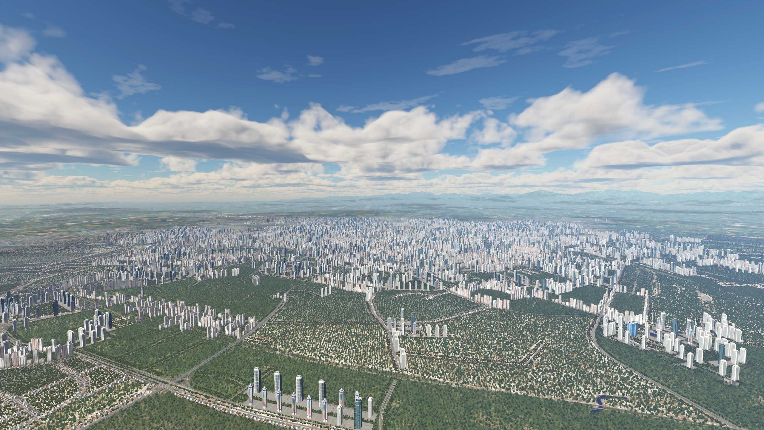 XP11 城市地景-----成都市再次升级效果-8982 
