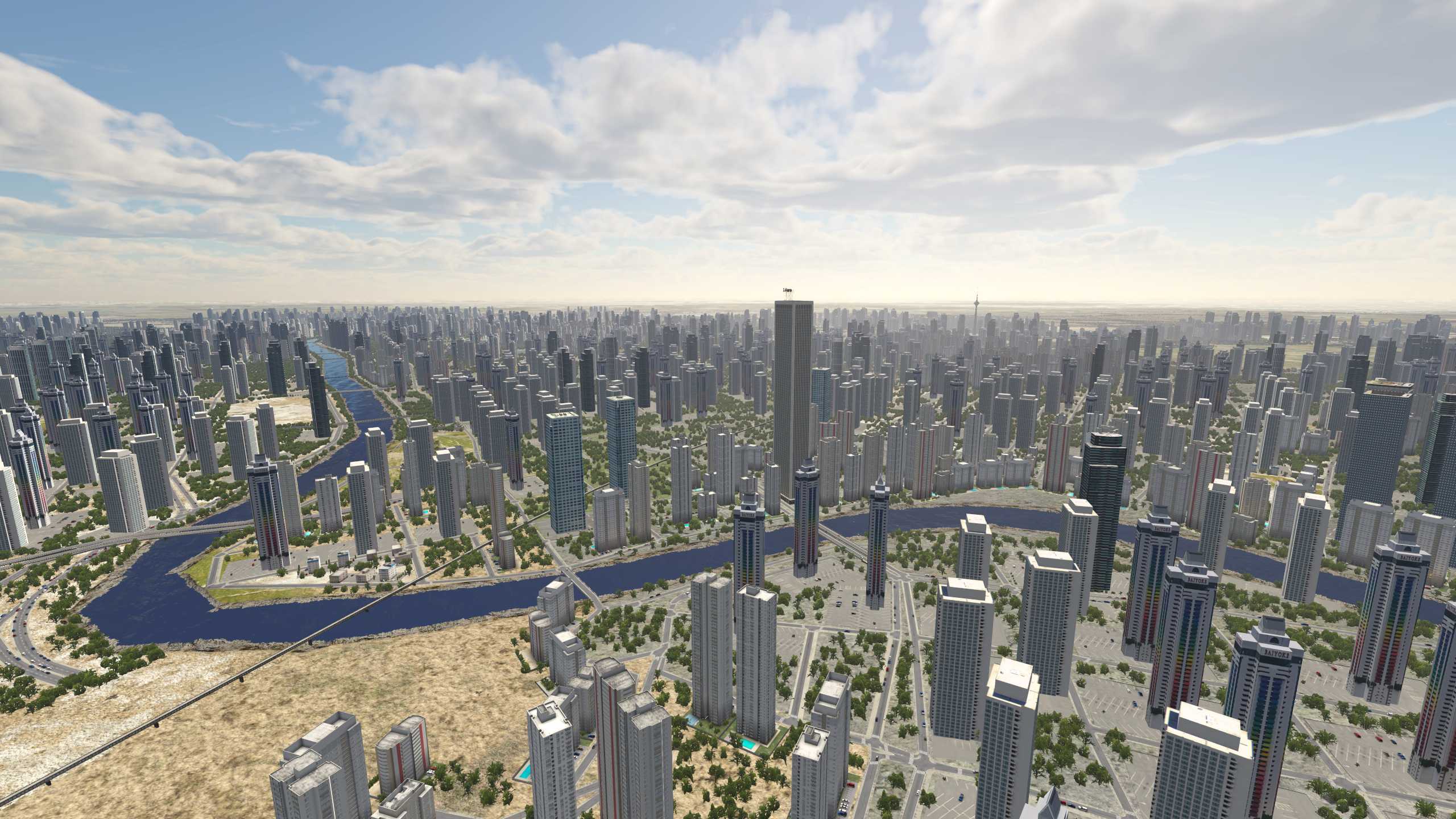 XP11 城市地景-----天津市效果-4395 