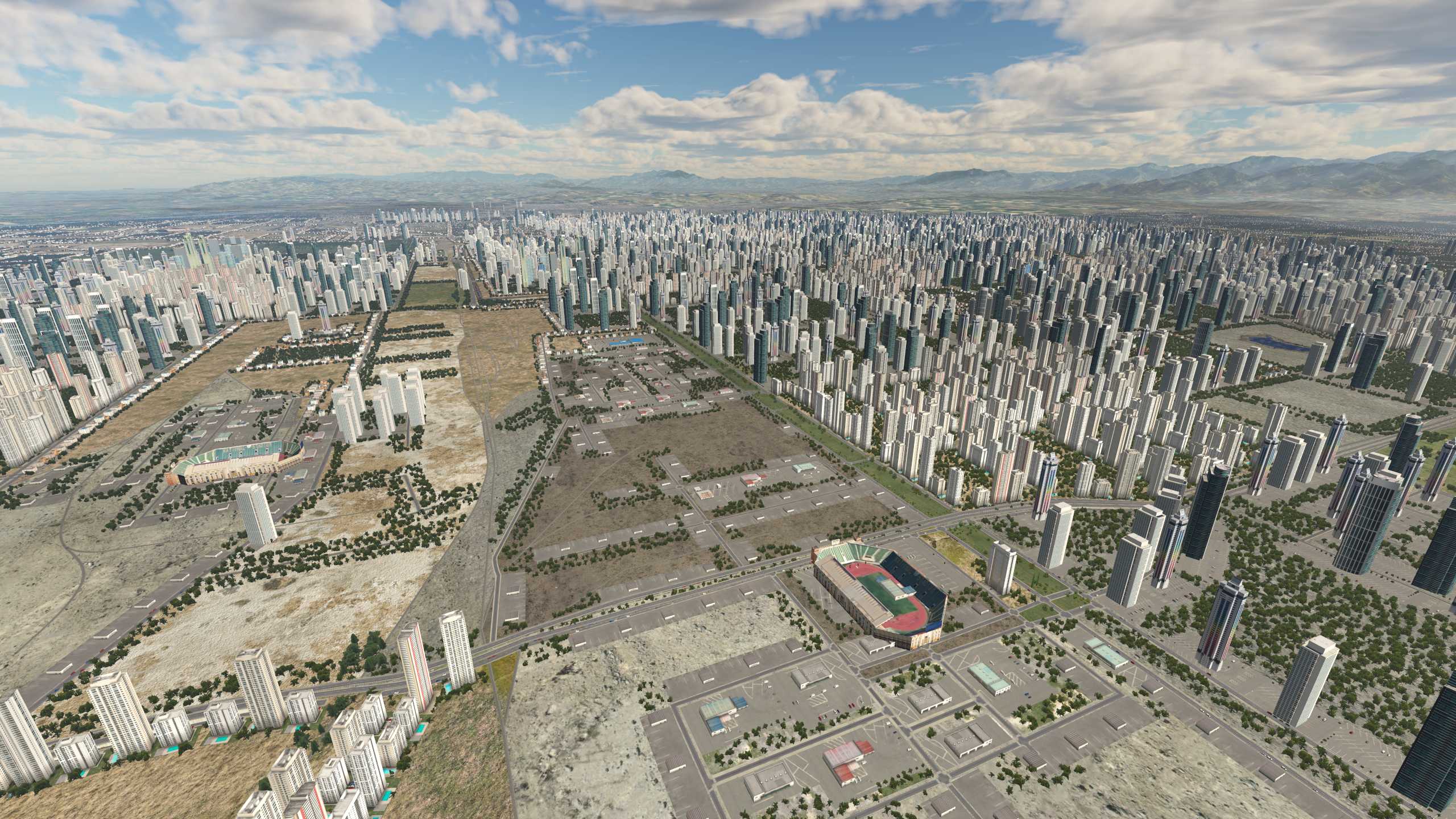 XP11 城市地景-----西安市再次升级效果-6048 