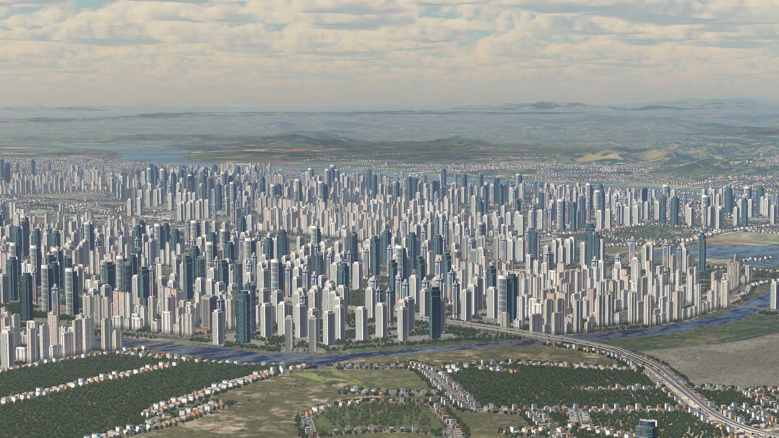 XP11 城市地景-----长沙效果-6250 