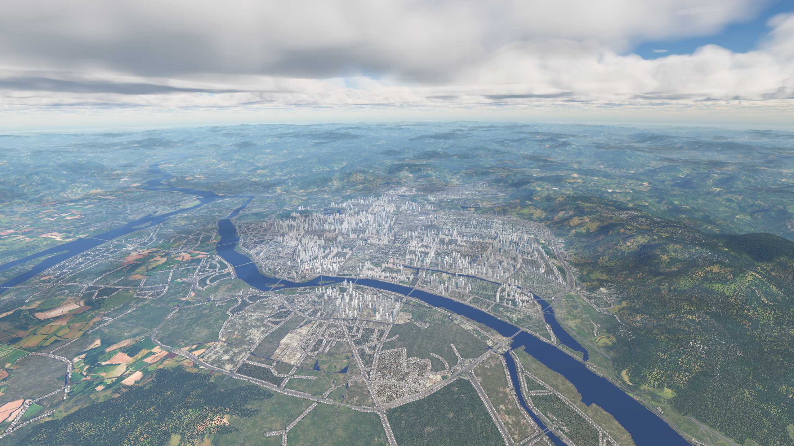 XP11 城市地景-----福州效果-1542 