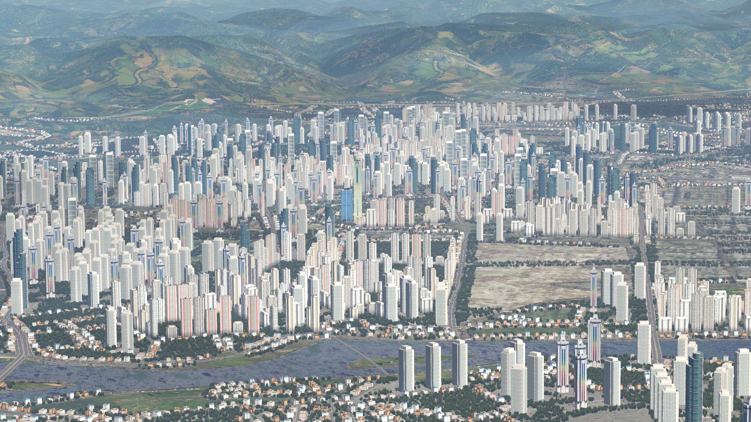 XP11 城市地景-----福州效果-9395 