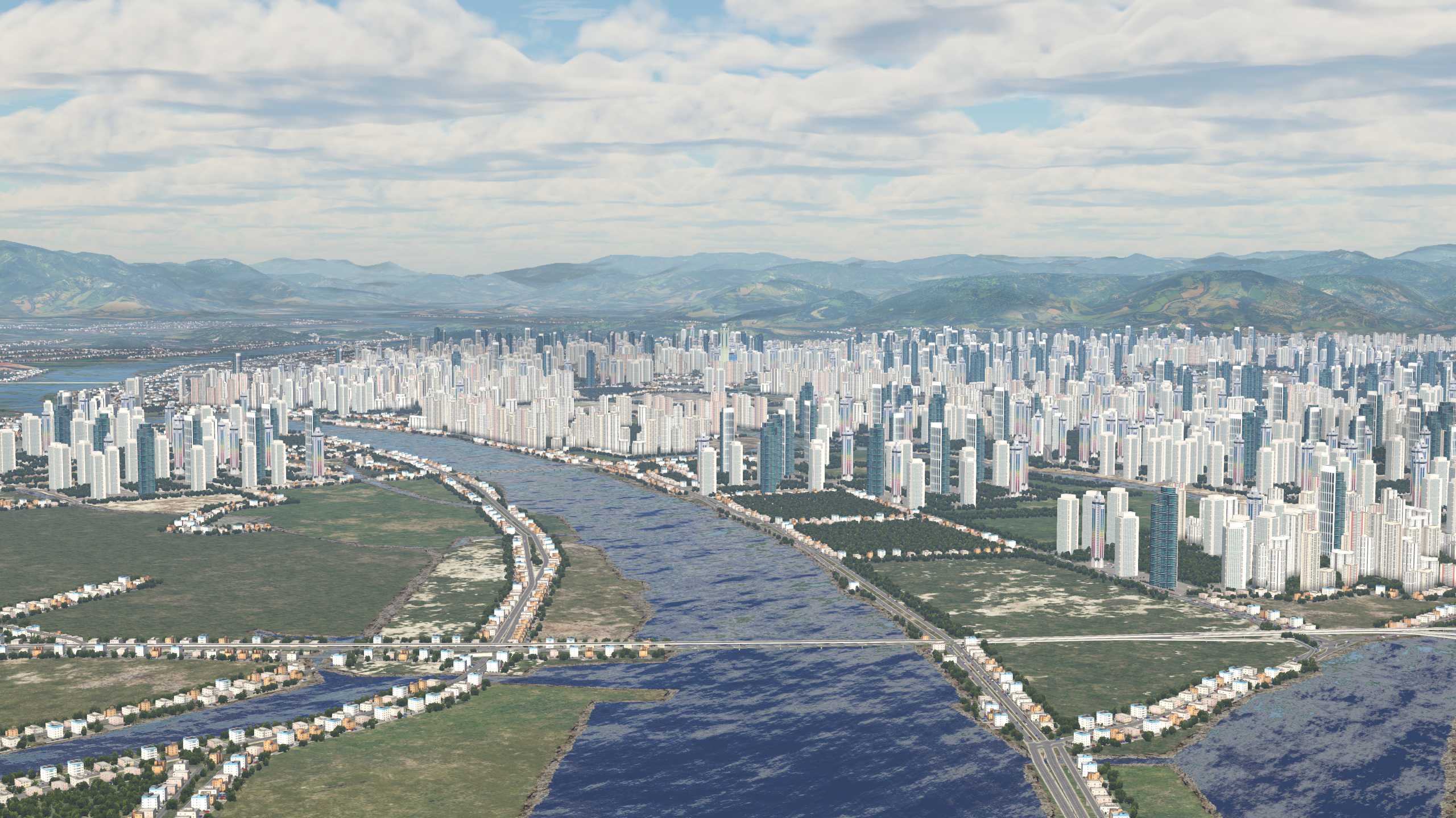 XP11 城市地景-----福州效果-8737 