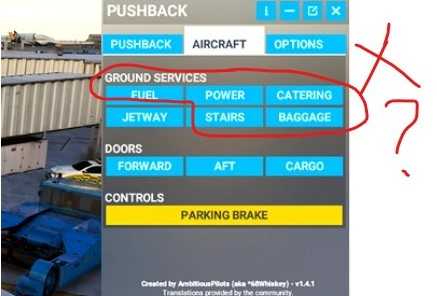 为何飞PMDG737 Toolbar Pushback地面服务大部分功能失效？-6618 