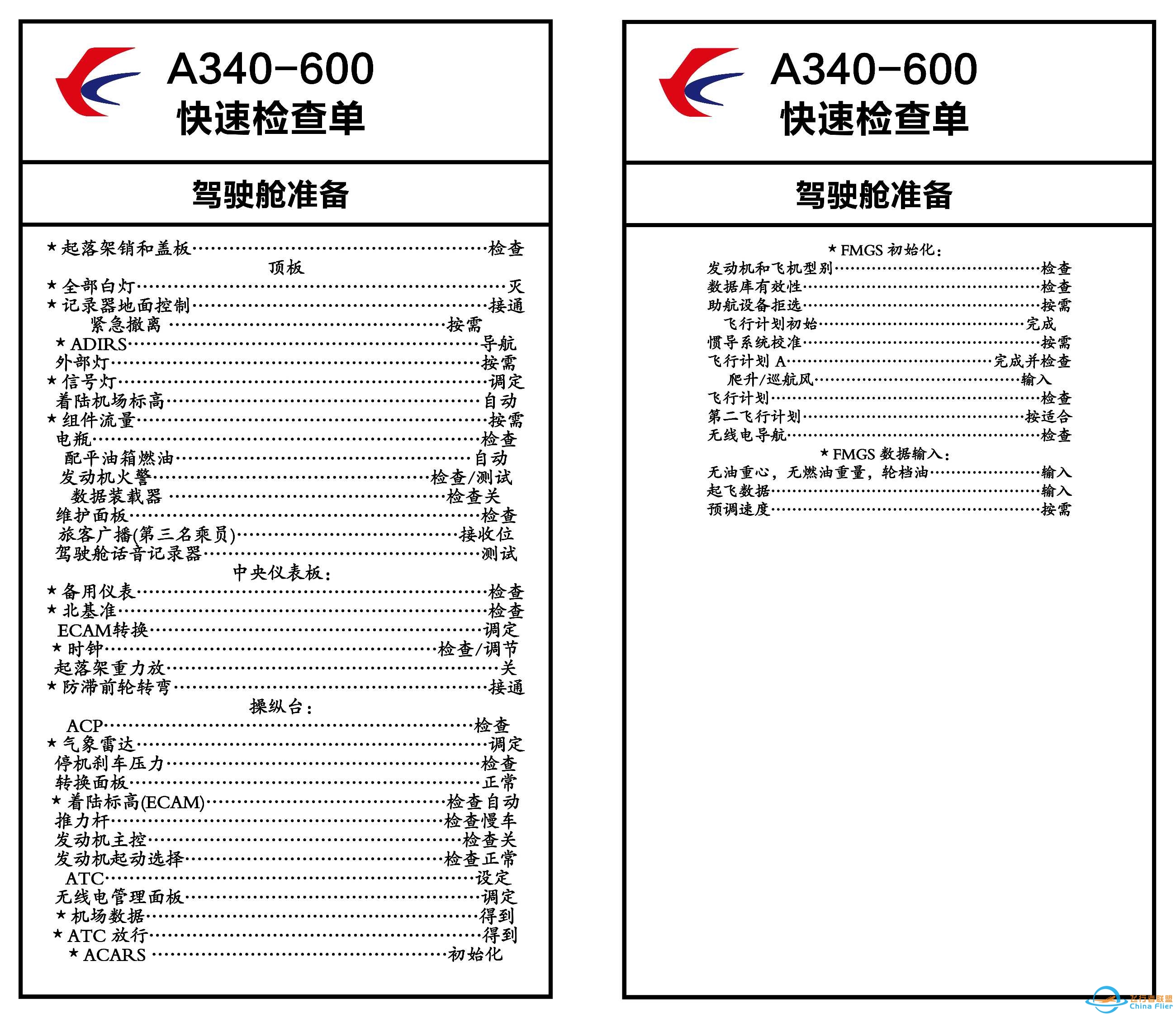 A340检查单-3332 