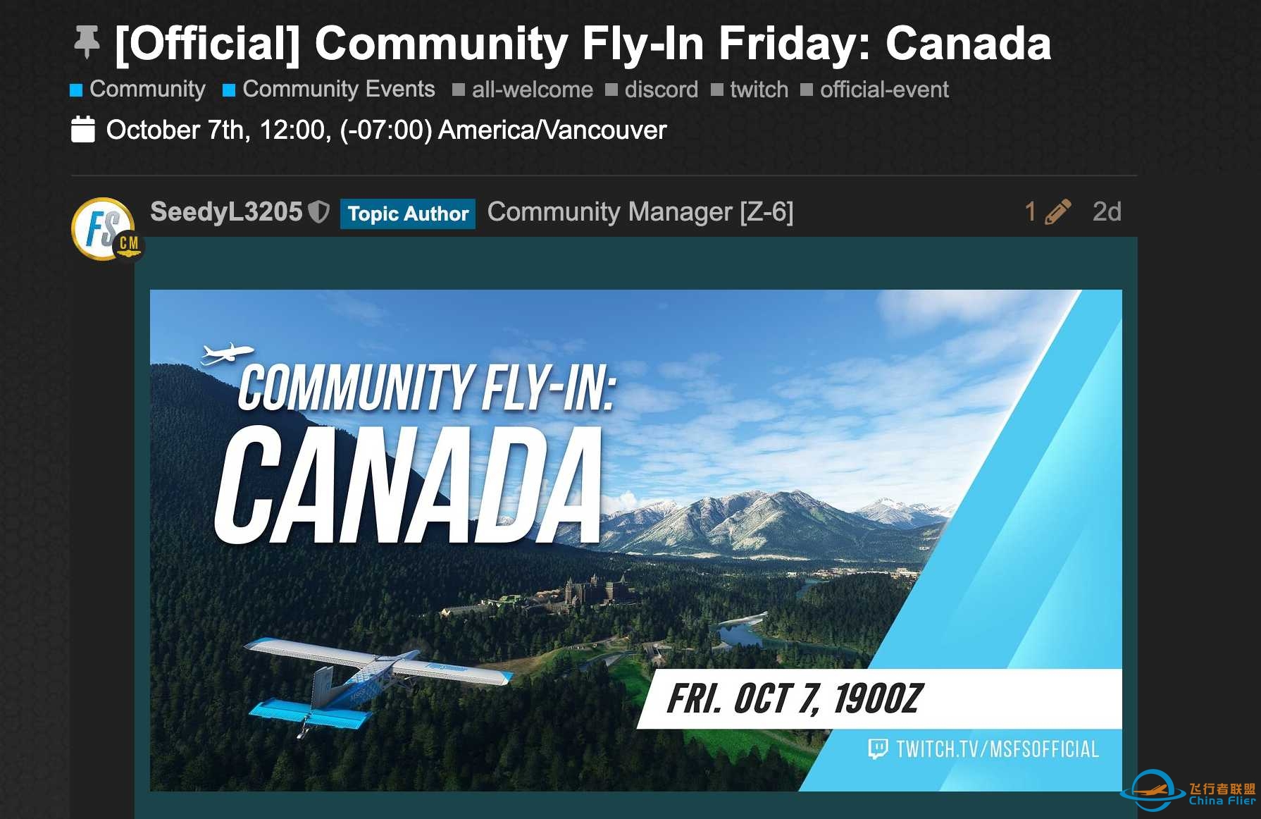 有谁今天中午飞了微软组织的Community Fly-In Friday: Canada？-5307 