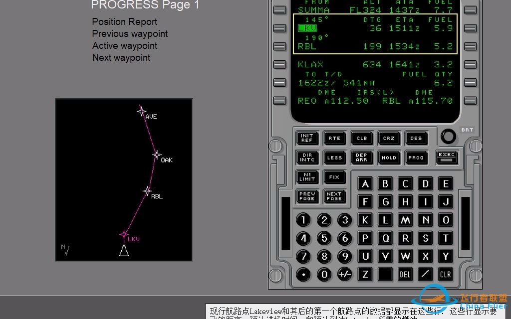 B737-300 Flight CBT-3040507-FMC PROGRESS Pages (#020)-6614 