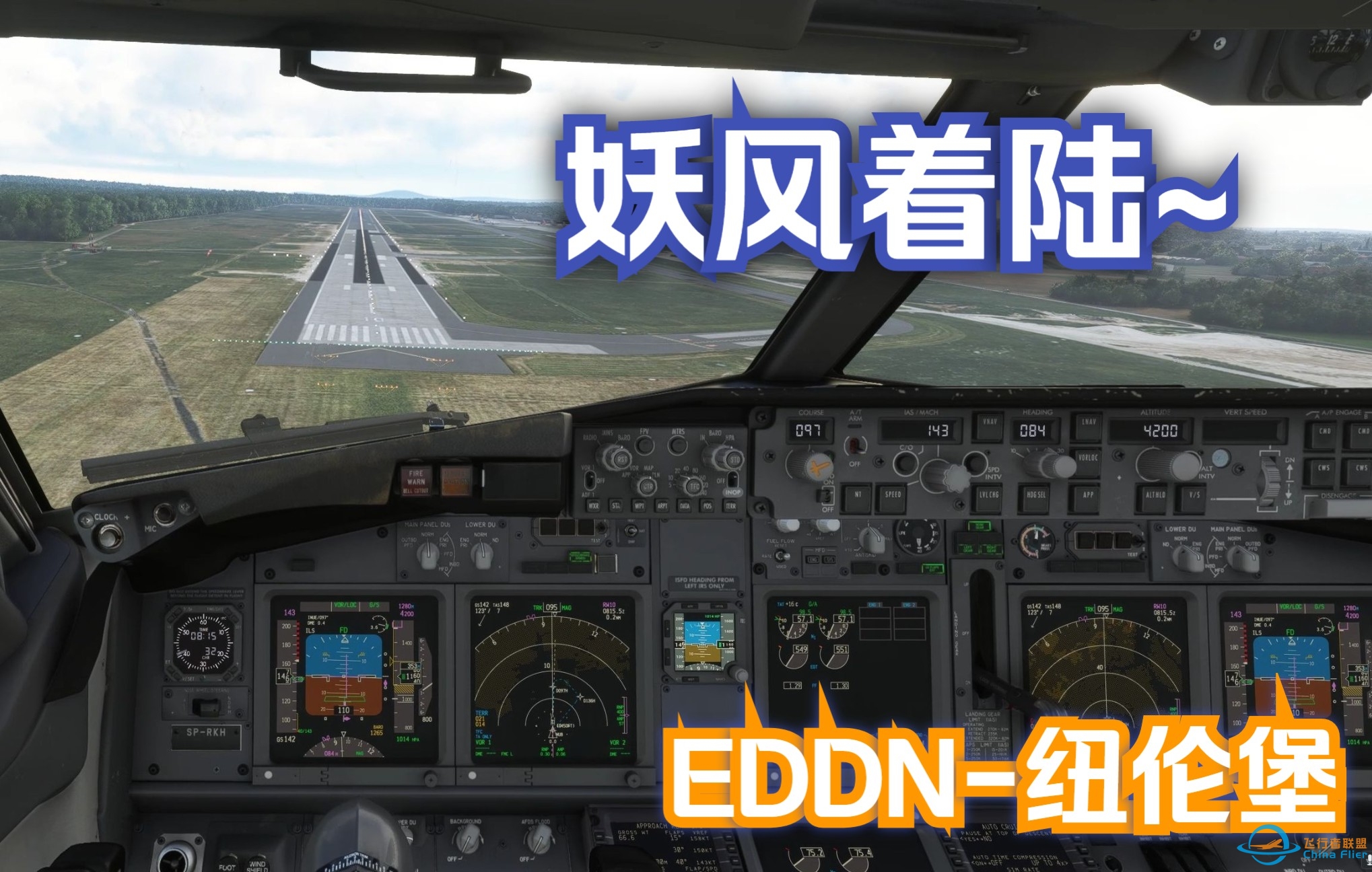 PMDG737-800  纽伦堡EDDN 入口妖风落地跑道10-3508 