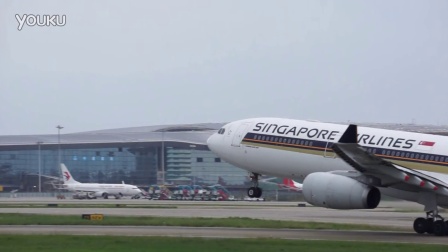 新加坡航空 空客A330-343 白云机场01跑道起飞-265 