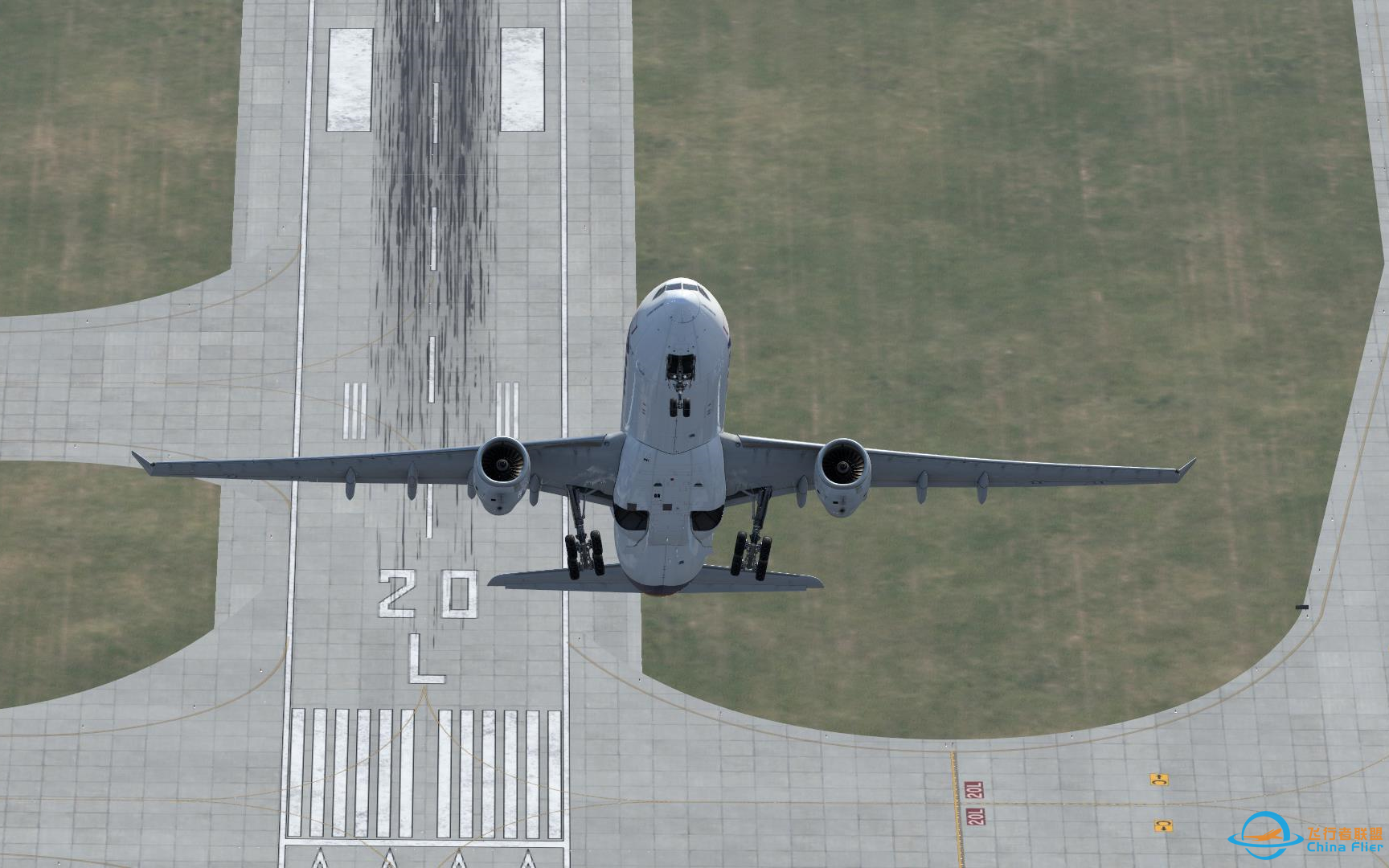 【X-Plane12】A330全跑道无襟翼垂直起飞-1242 