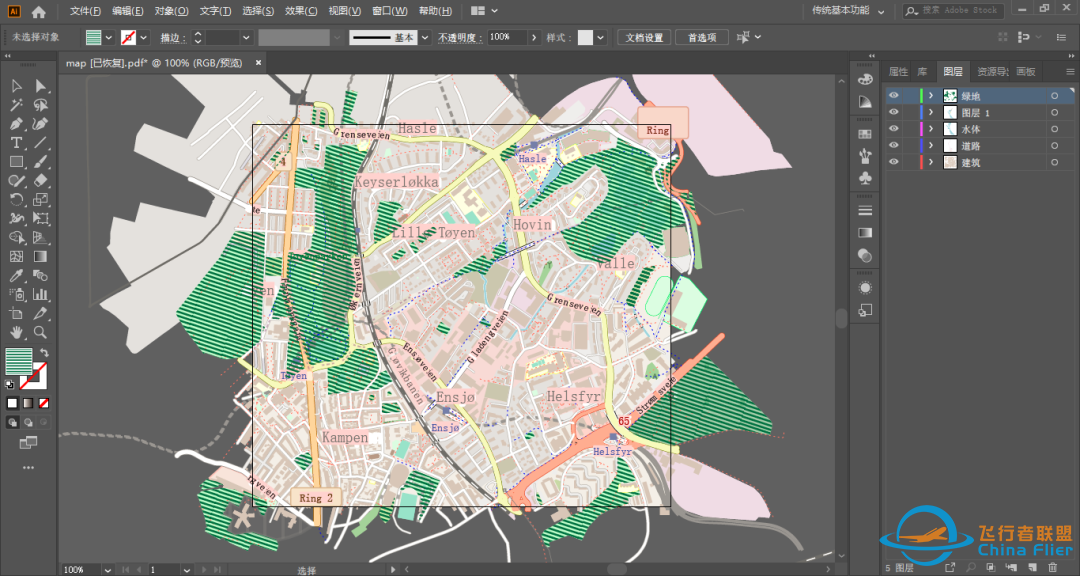 OpenStreetMap+Ai分析图教程-421 