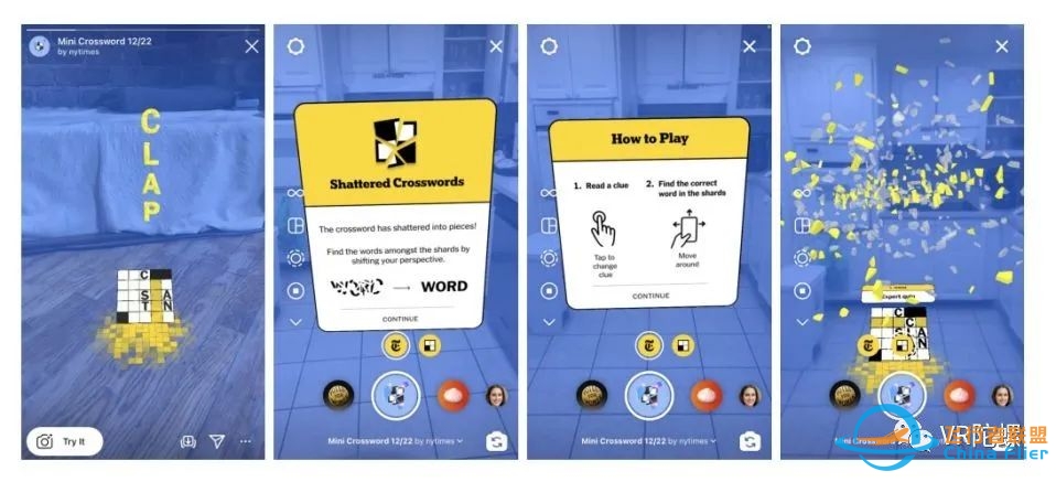 Unity宣布与Snap达成合作;《纽约时报》宣布与Facebook合作在Instagram上推出AR填字游戏-6513 