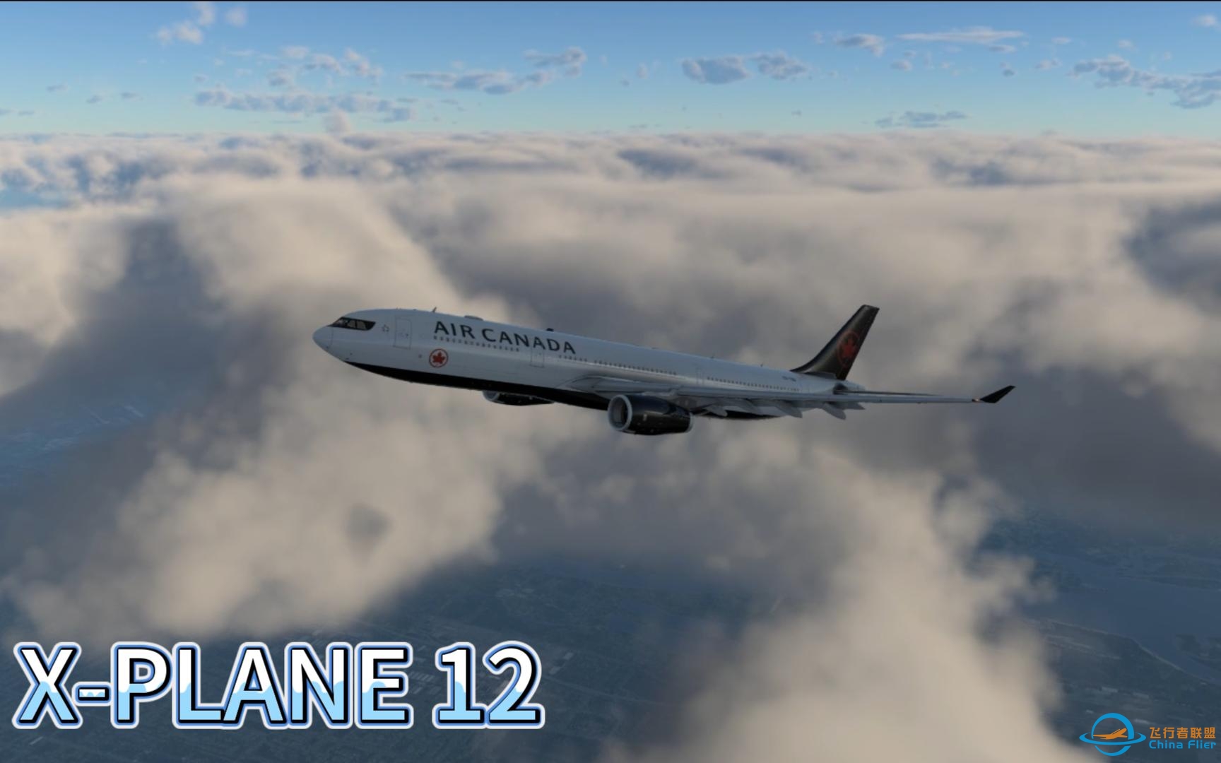 [X-PLANE 12]默认A330初体验。最终迫降小湖中~-3431 