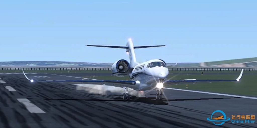 【X-plane10】Citation X公务机超轻史诗级落地-4309 