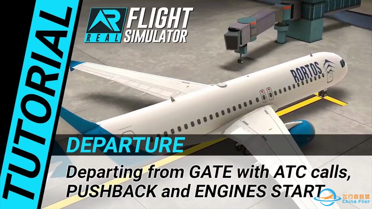 RFS Real Flight Simulator - Tutorial Departure from GATE(教学视频)-456 