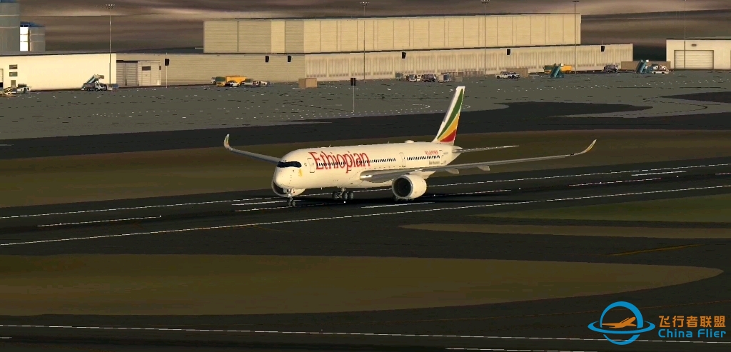 infinite flight Ethiopian A350-900 YSSY RWY 16R Departure-4630 