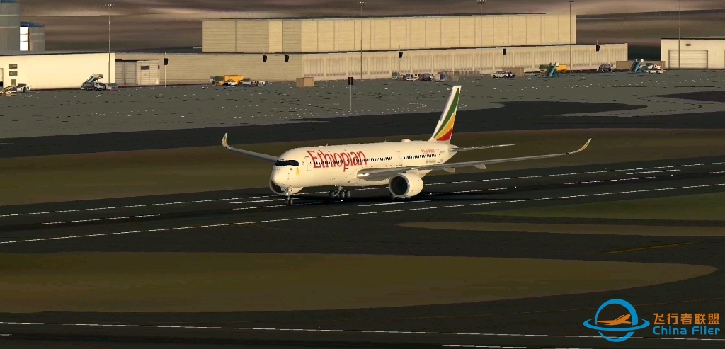 infinite flight Ethiopian A350-900 YSSY RWY 16R Departure-8114 