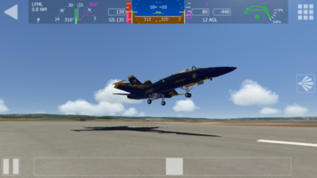 AEROFLY新人降落F18超轻接地-2387 