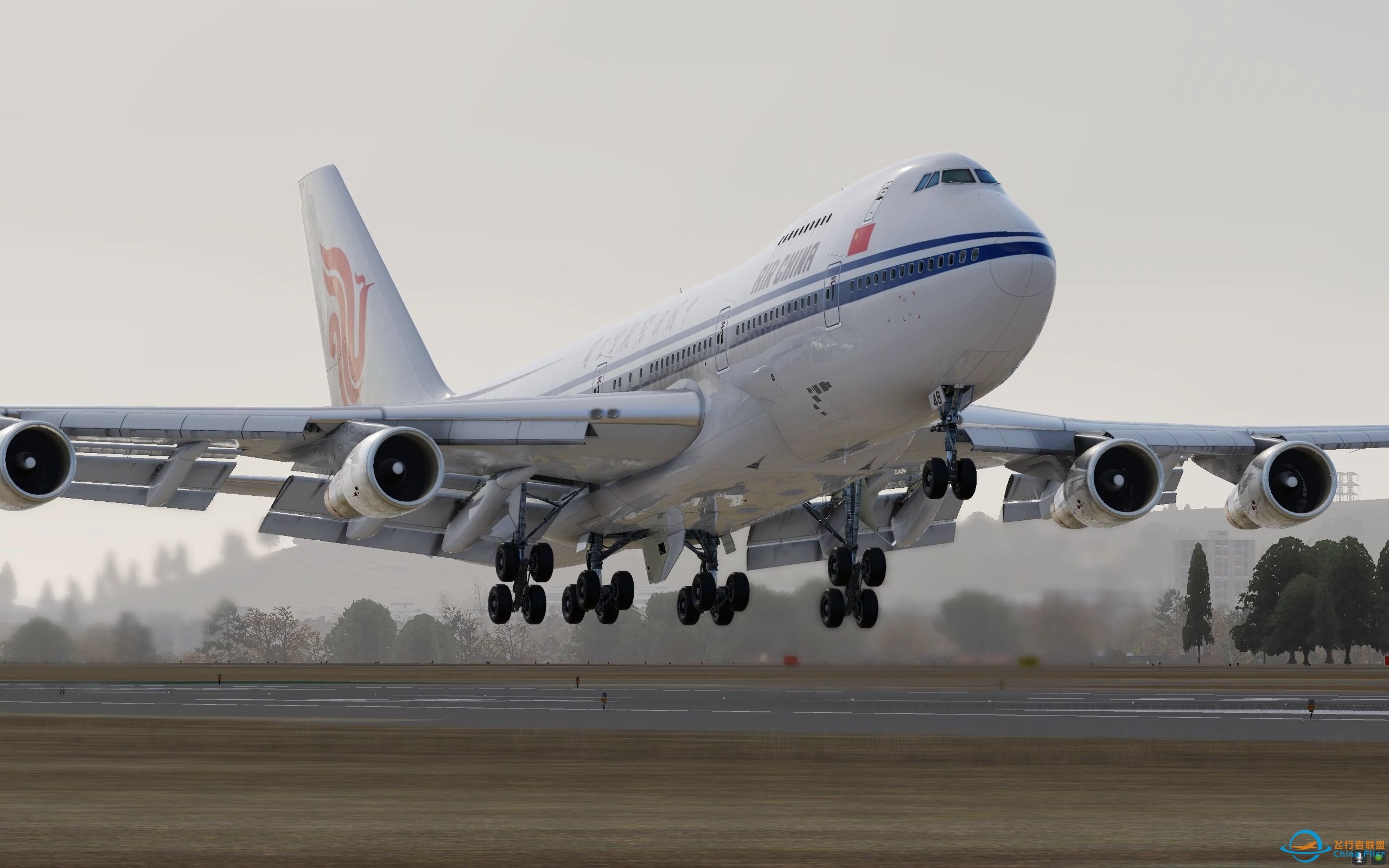 X-Plane 12 Felis 742 LEMD 落地-5693 