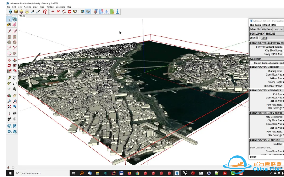 城市模型4 Easy Ways to Import OpenStreetMap 3D Buildings into SketchUp by Modelur-4671 