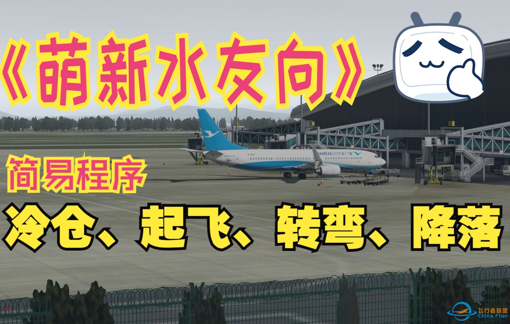 X-PLANE11【水友新手向，简易程序 冷仓、起飞、转弯、落地】 分享 ZIBO 737-800X-1940 