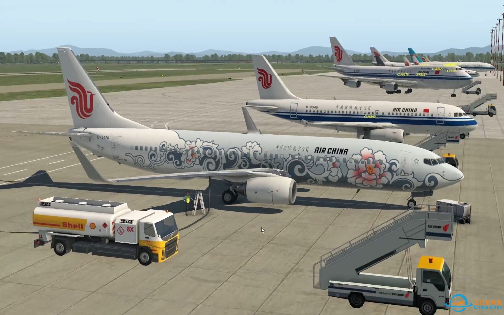 飞行模拟_连飞_X-Plane_Zibo B737-800_宁波-大连-6057 