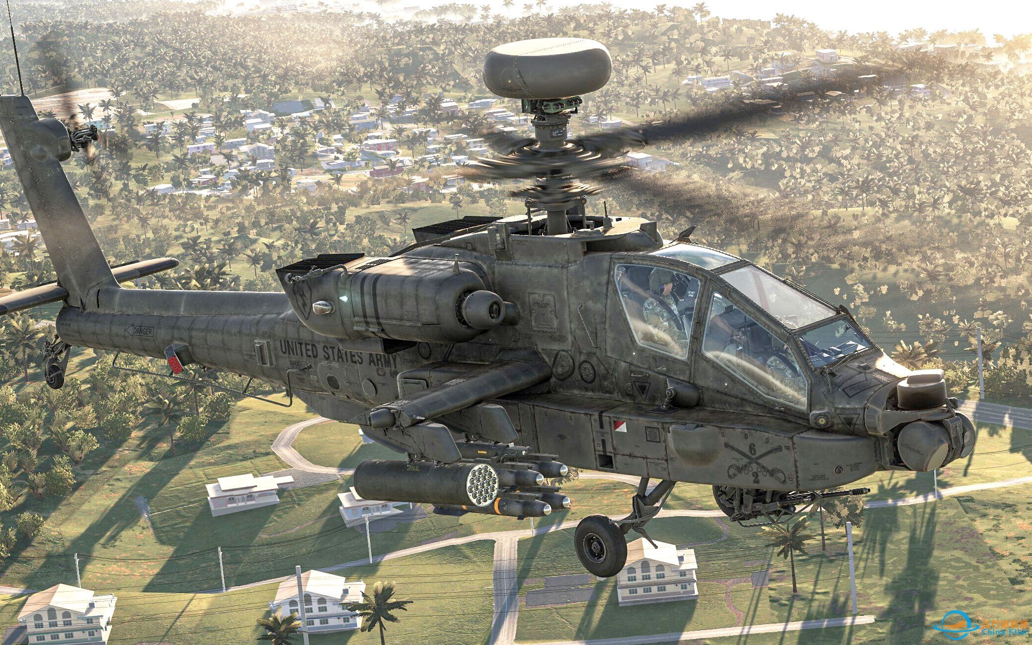 【DCS World】AH-64D 真人机组 配合掩护地面车队练习-2435 