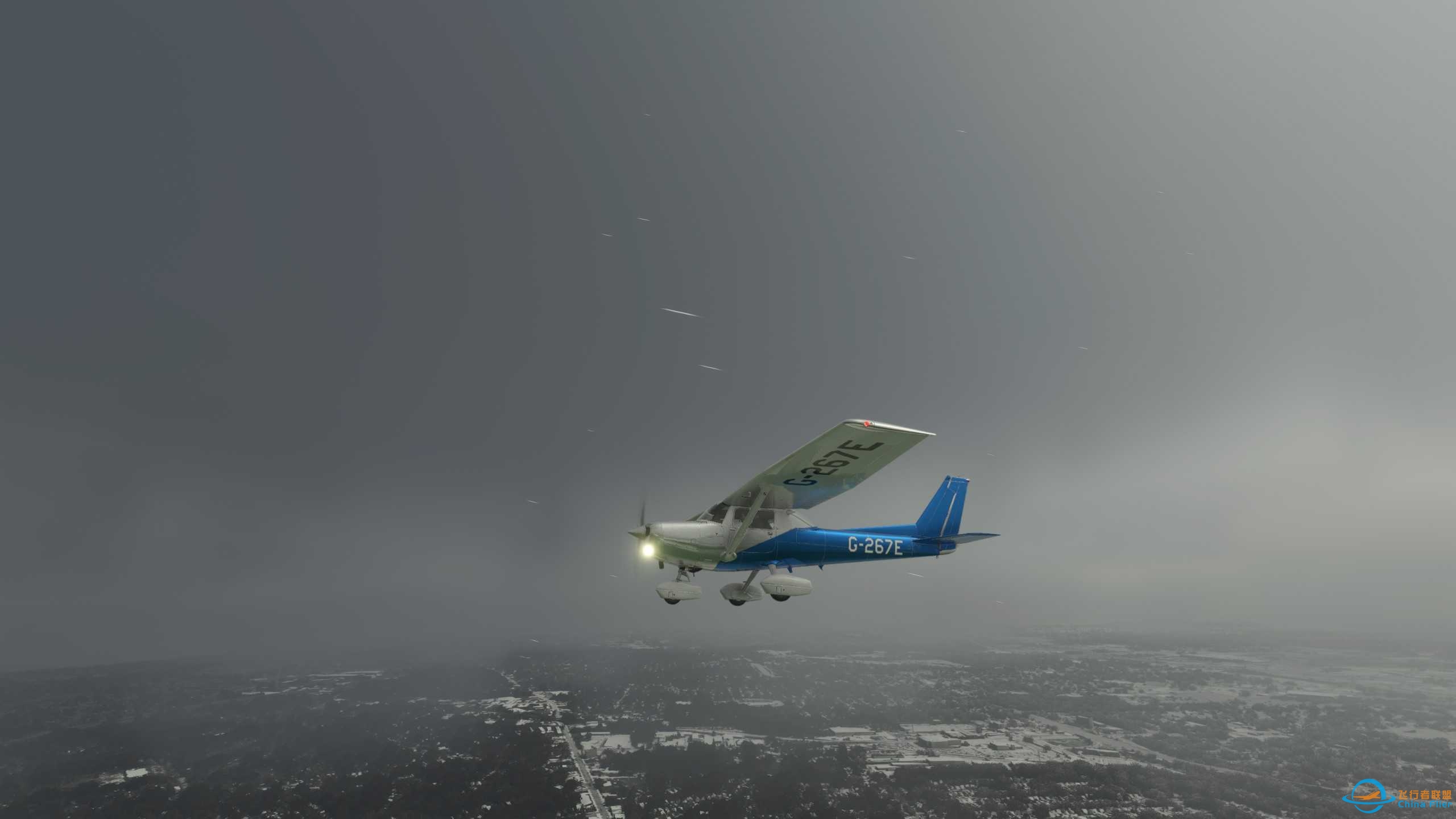 雨雪天气飞机结冰，MSFS2020场景真实度确实可以-1394 