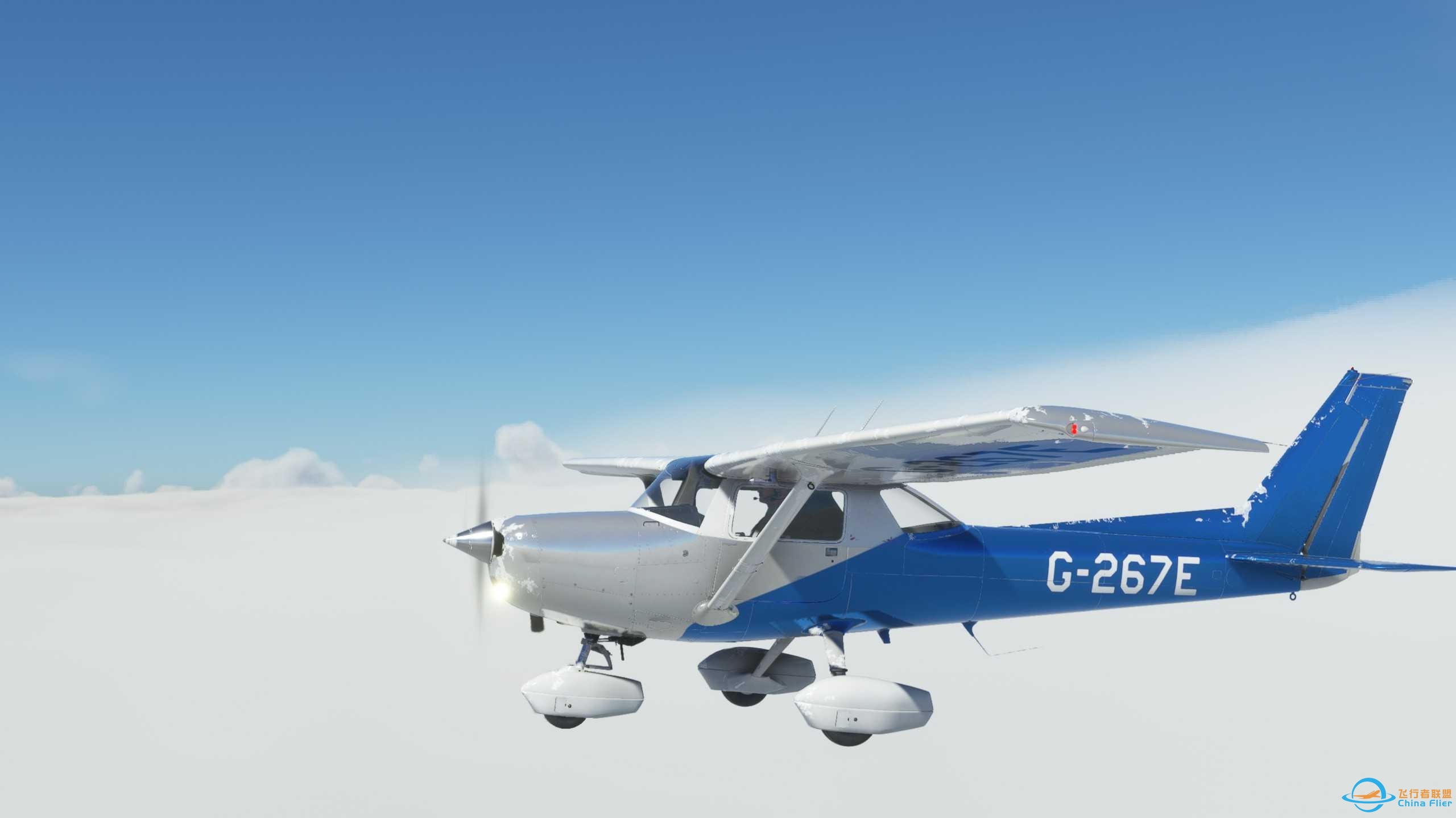 雨雪天气飞机结冰，MSFS2020场景真实度确实可以-3084 