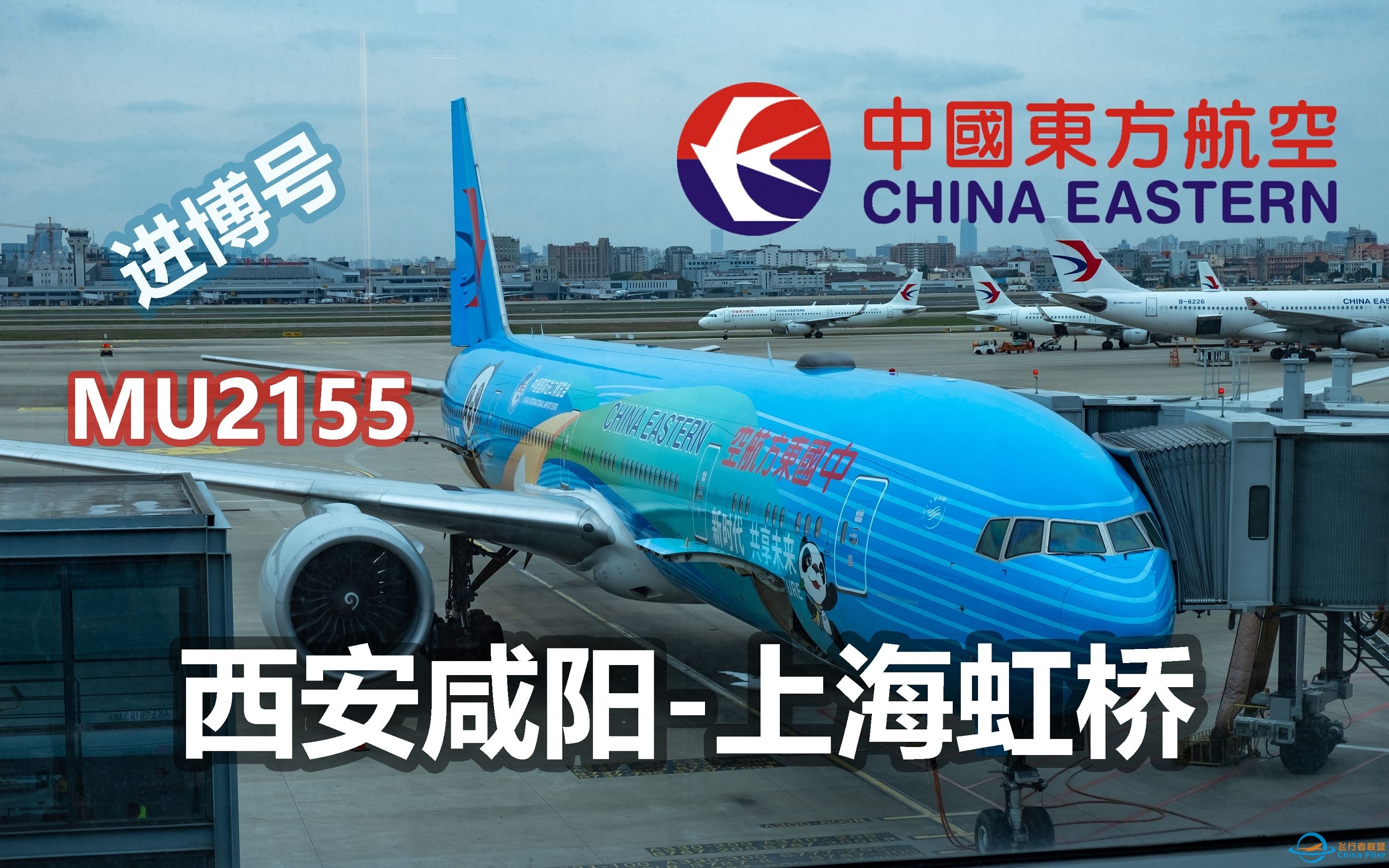 【飞行体验】中国东方航空B777-300ER 进博号 | 起降全记录 | 西安咸阳-上海虹桥 | 穿越秦岭-6548 