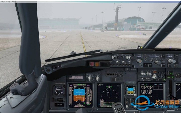 飞行模拟 PMDG737 大雾降落重庆江北机场-5794 
