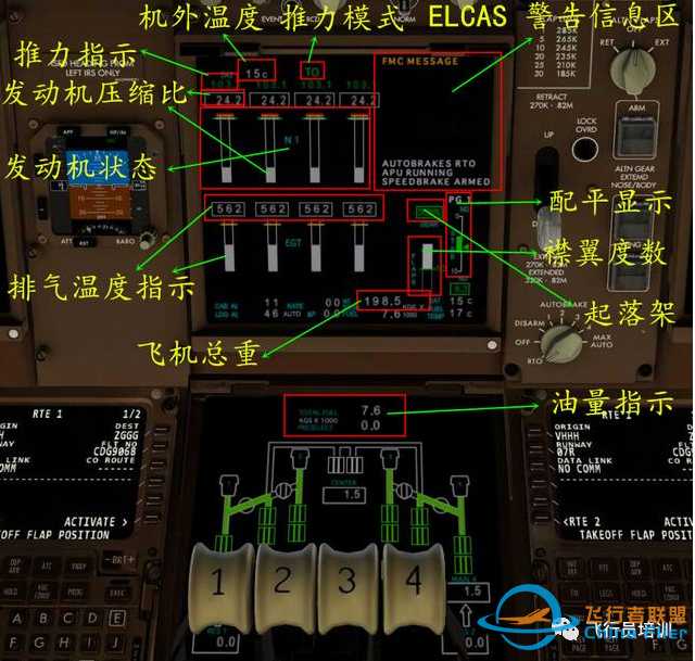 B747驾驶舱面板识读-3168 