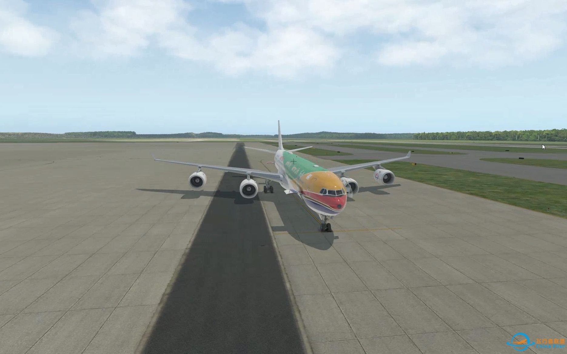 x-plane11  ToLiss   A340-642   WMKK-NZAA-6356 