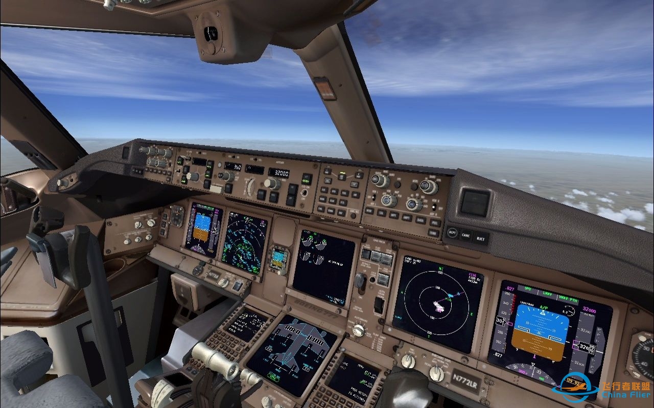 FSX模拟飞行PMDG777上海到苏黎世2-7786 