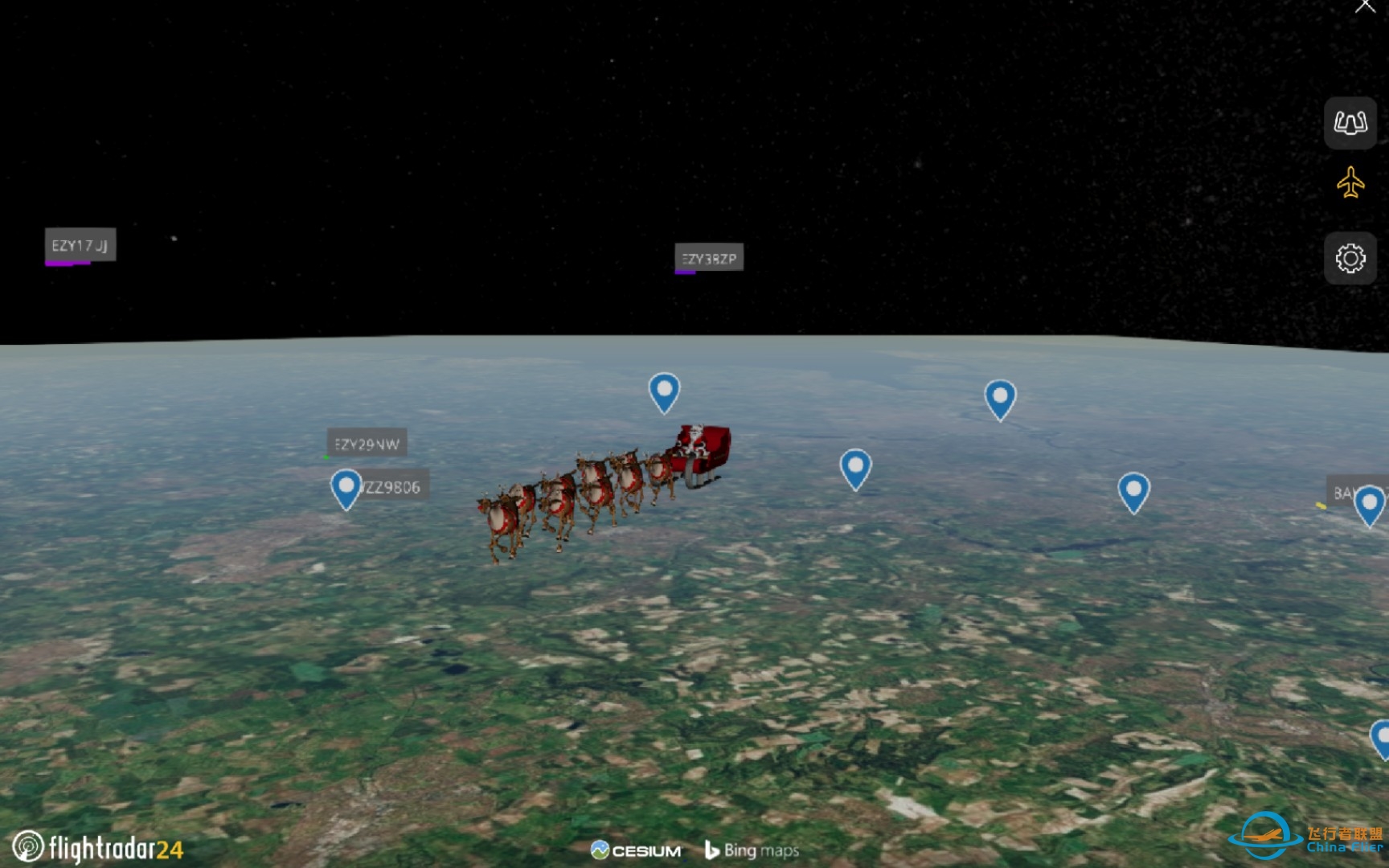【航空】Flightradar24的圣诞彩蛋-569 