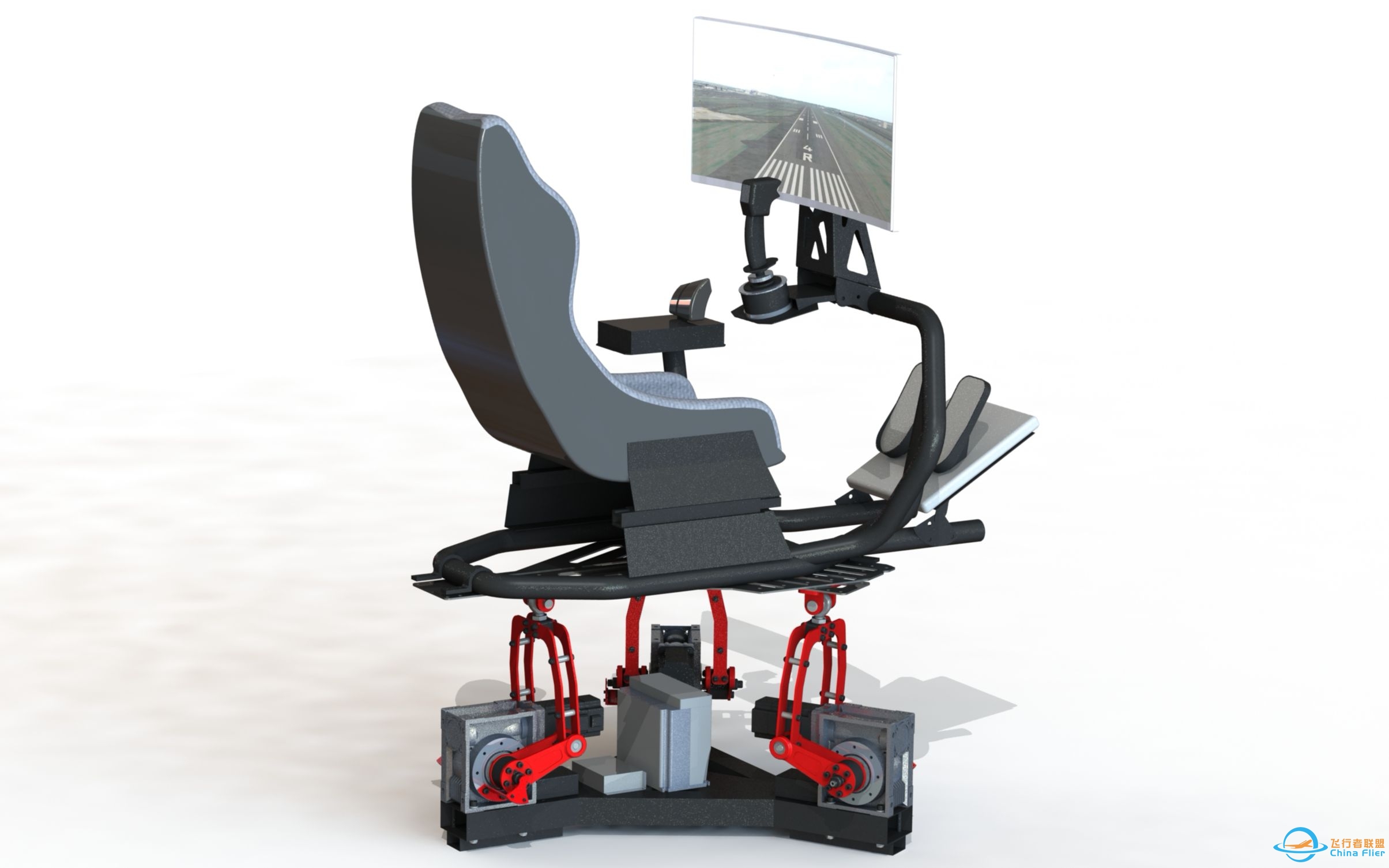 X-Plane飞行模拟三轴全动平台飞行展示飞行模拟器全动平台-3216 