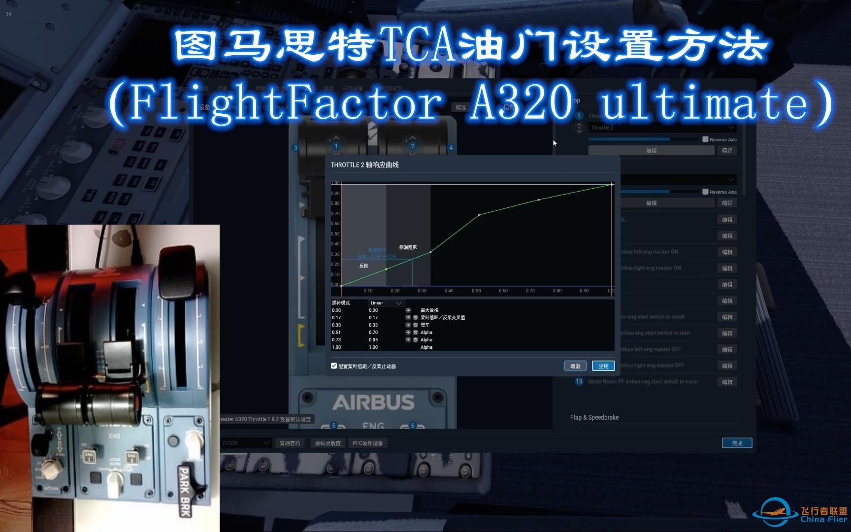 图马思特TCA油门设置方法：解决FF320插件机无法开启反推的问题-3240 