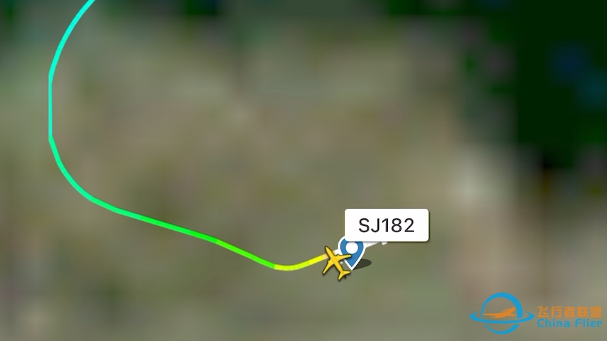 SJ182坠毁前Flightradar24航迹图-5401 