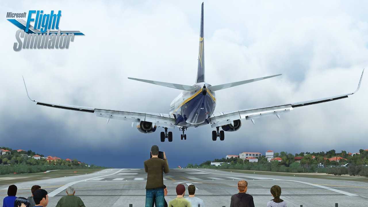 MSFS 2020 - SPECTACULAR Ryanair landing in Skiathos! SHORT 1500m runway-1355 