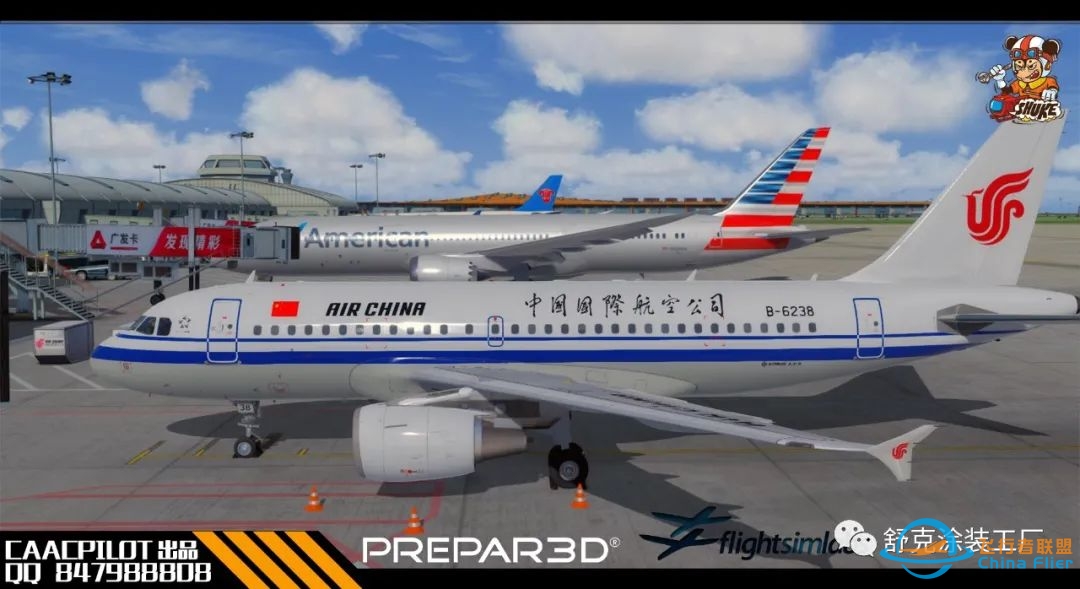 FSLabs A319 CFM 国航标准涂装 B-6238-1102 