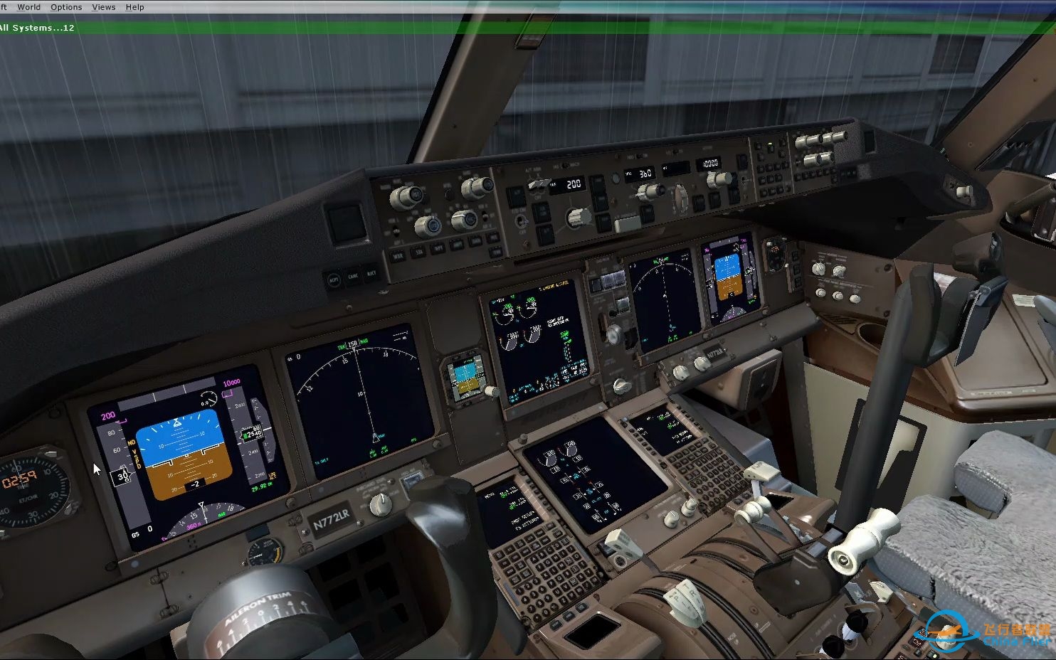 FSX 模拟飞行PMDG777 乌鲁木齐-第比利斯1-2629 